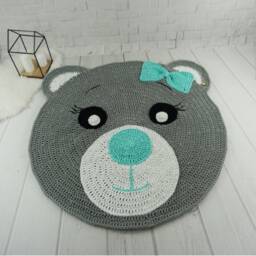 Crochet Rug For Baby Room Handmade Bear Crochet Nursery Kids Play Mat Baby Carpet Carpet Kids Teddy - thumbnail 1