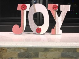 Joy Christmas Sign - Wood, Mr & Mrs, Wall, Letters, Wedding, Bridal, Rustic, Halloween, Nursery, Baby, Decor, Custom, Personalized - thumbnail 1