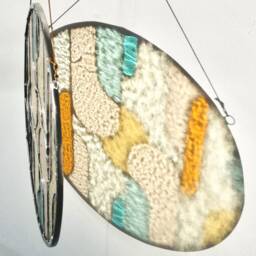 Retro Stained Glass Window Hangings ??11 Inch, Modern Suncatcher, Wall Hanging - thumbnail 3