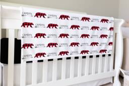 Bear Personalized Swaddle Baby Blanket Gifts Lumber Jack Shower Gift Newborn Woodland Rustic Nursery - thumbnail 1