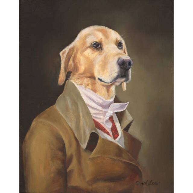 Elegant Labrador Retriever Print Old World Pet Portrait - image 1