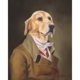 Elegant Labrador Retriever Print Old World Pet Portrait - thumbnail 1