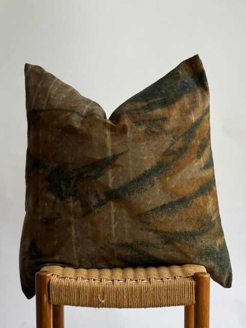 Vintage Hmong Hemp Pillow Cover Indigo Blue Boho Farmhouse Decor - image 1