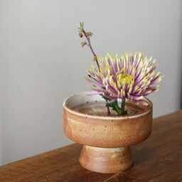 Ceramic Ikebana Vase, Container, Bowl , Fruit Bowl, Japanese Floral Arrangement, Kungfu Chado Tea Table Decor, Zen Aesthetic - thumbnail 3