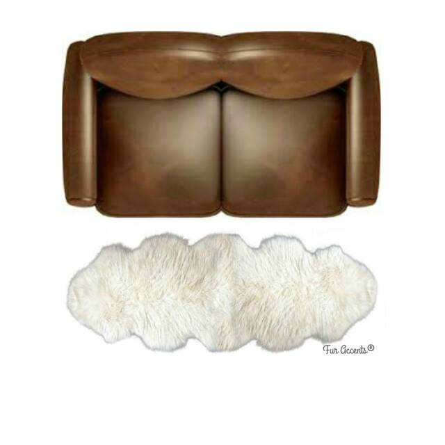 Faux Fur Sheepskin Rug - Shaggy Pelt Design, Sofa Cover - image 1