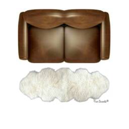 Faux Fur Sheepskin Rug - Shaggy Pelt Design, Sofa Cover