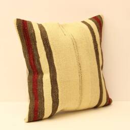 16x16 Kilim Pillow Square Turkish Mudcloth Moroccan Boho Lumbar Cover 4Kf-108 - thumbnail 2