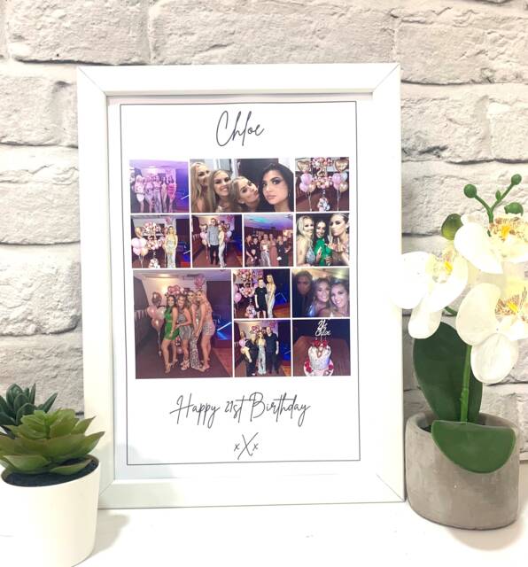 Personalised Photo Frame Birthday Gift For 18Th 21st 30Th 40Th Celebration Family Collage Canvas Picture Custom Wall Art - image 1