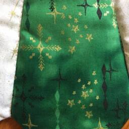 Christmas Tree Skirt, Table Top, Mini, Star, Small, Victorian, Quilted - thumbnail 3