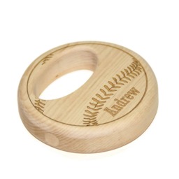 Personalized Baseball Wood Rattle Maple Wooden Baby Toy - thumbnail 3