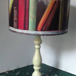 Book Lampshade Shabby Chic Vintage Bookshelf Light Shade - thumbnail 3