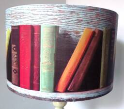 Book Lampshade Shabby Chic Vintage Bookshelf Light Shade - thumbnail 1