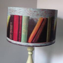 Book Lampshade Shabby Chic Vintage Bookshelf Light Shade - thumbnail 4