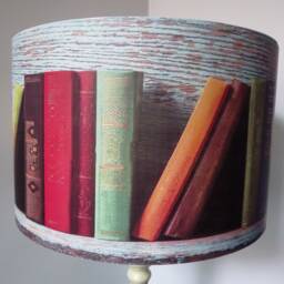 Book Lampshade Shabby Chic Vintage Bookshelf Light Shade - thumbnail 2