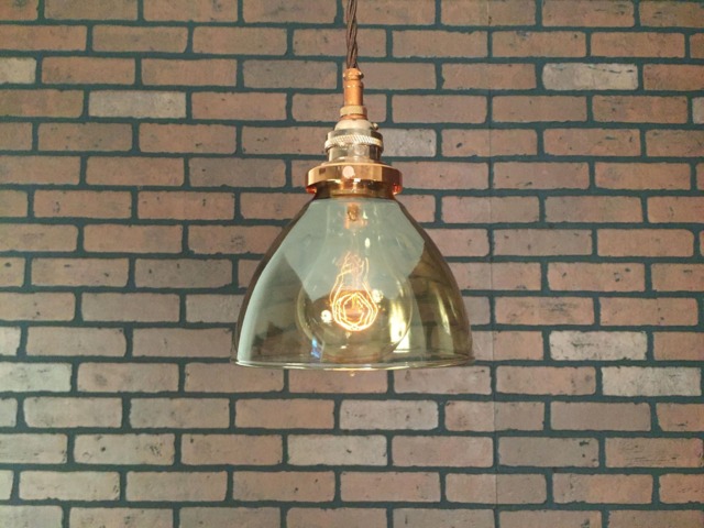 "Industrial Pendant -Copper 6"" Smoked Glass Cone Shade With Patented ""Huila Electrical Connectors" - image 1