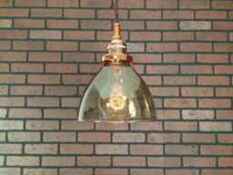 "Industrial Pendant -Copper 6"" Smoked Glass Cone Shade With Patented ""Huila Electrical Connectors"