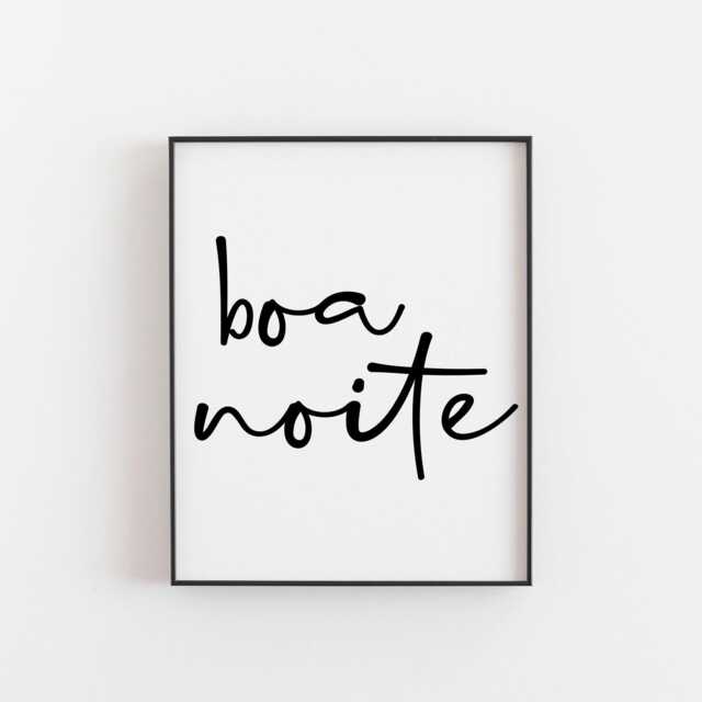 Portuguese Boa Noite Print, Ideal For The Bedroom Walls, Good Night Also Used in Brazil, Bring Culture To Your Walls, Guest Room Art - image 1