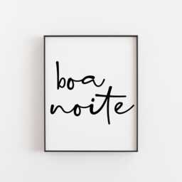 Portuguese Boa Noite Print, Ideal For The Bedroom Walls, Good Night Also Used in Brazil, Bring Culture To Your Walls, Guest Room Art - thumbnail 1