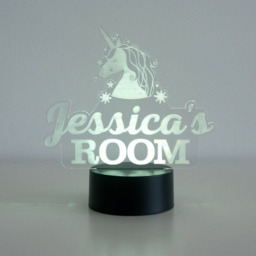 Custom Bedroom Led Name Plaque Personalise Signs. Wireless Unicorn Bedside Night Lamp. Nursery Playroom Decoration - thumbnail 2