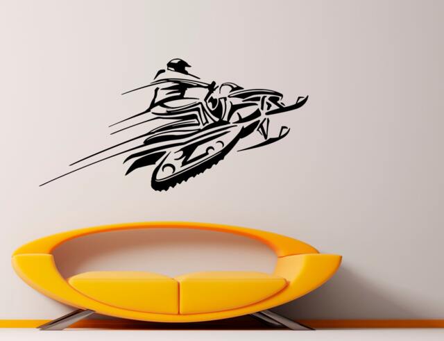 Snowmobiles Wall Vinyl Decal Sticker Racing Winter Extreme Sport Art Design Murals Interior Home Decor - 1Snn8 - image 1
