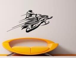 Snowmobiles Wall Vinyl Decal Sticker Racing Winter Extreme Sport Art Design Murals Interior Home Decor - 1Snn8 - thumbnail 1