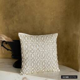 "Art Silk Ivory Throw Cushion Cover 16""x16" - thumbnail 2