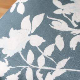 Cushion Cover in Linen, White Roses, Water Color Original, Digital Printed - thumbnail 2