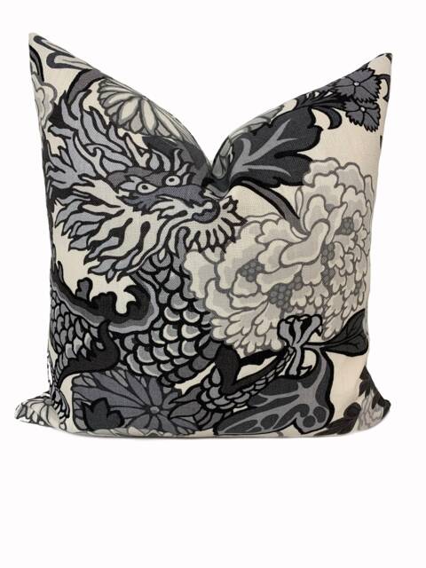Schumacher Chiang Mai Dragon Smoke Double Sided Cushion Covers Pillow - image 1