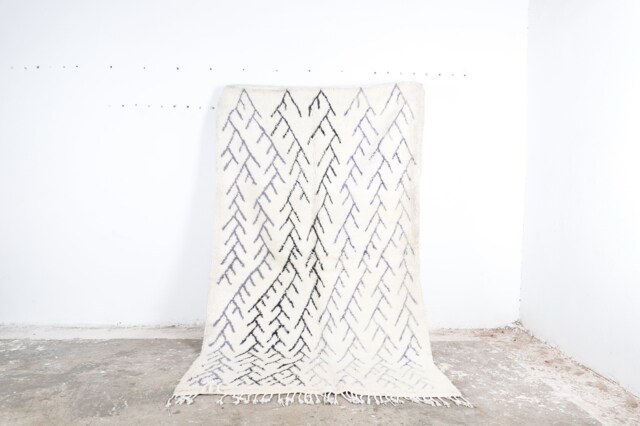 Handmade Wool Moroccan Rug Custom Abstract Boujad Azilal Carpet - image 1