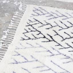 Handmade Wool Moroccan Rug Custom Abstract Boujad Azilal Carpet - thumbnail 4