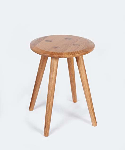 Minimalist Oak Wood Stool Modern Plant Stand Side Table - image 1