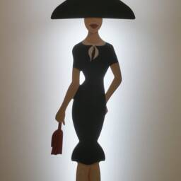 Handmade Woman Silhouette Floor Lamp, Italian Design Led Lighting - thumbnail 3