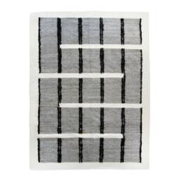 Black & White Modern Kilim Area Rug - Flatwoven Living Bedroom Office Aeshtetic Rugs Scandinavian Handmade Wool 3x5 5x8 6x9 8x10 9x12 - thumbnail 2
