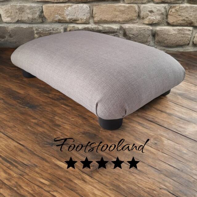 Handmade Low Footstool Buttoned Office Ottoman, 4 - image 1