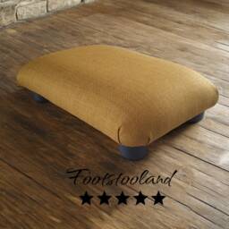 Handmade Low Footstool Buttoned Office Ottoman, 4 - thumbnail 3