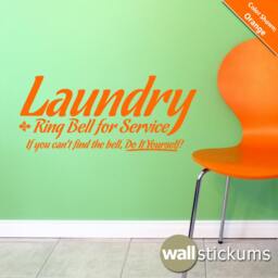 Laundry Room Wall Decal Funny Quote, Removable Vinyl Art - thumbnail 3