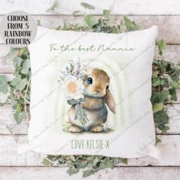 Mothers Day Gift, Cushion For Her, Birthday Day, Gift Mum, Nan, Female Bunny Rabbit - thumbnail 2