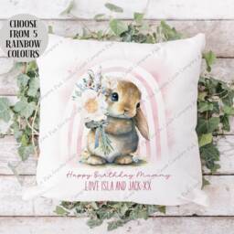 Mothers Day Gift, Cushion For Her, Birthday Day, Gift Mum, Nan, Female Bunny Rabbit - thumbnail 3