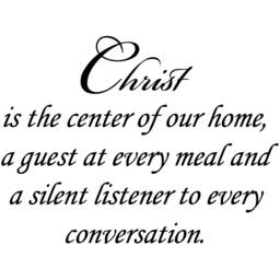 Christ Is The Center Of Our Home Scripture Wall Decal - Christian Faith Stickers Vinyl Lettering - Vwaq - thumbnail 3