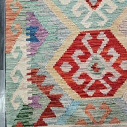 Tribal Kilim Rug, Handmade Artisan Afghan Turkish Scandinavian Navajo Bohemian Flatweave Wool Multicolour Rug 177x124 cm - thumbnail 4