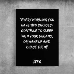 Motivational Quote Canvas - Wake Up & Chase Your Dreams - thumbnail 2