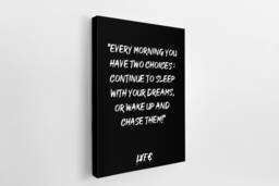 Motivational Quote Canvas - Wake Up & Chase Your Dreams - thumbnail 1