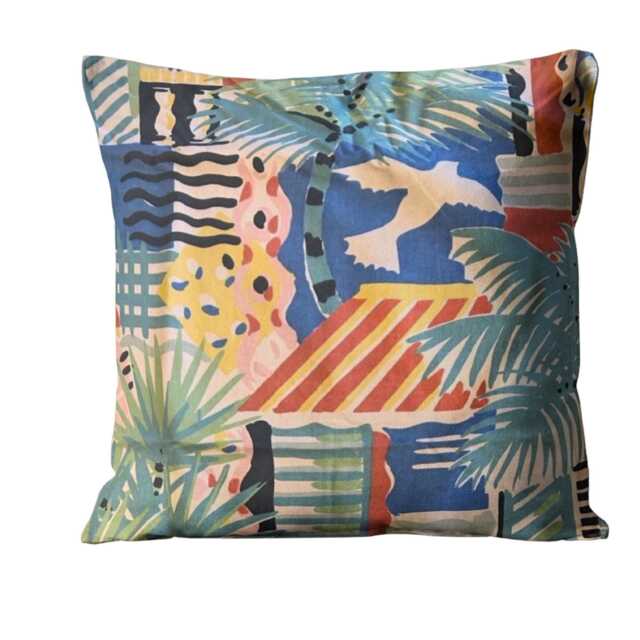 Liberty Collier Campbell Cote D'azure Cushion Cover Vintage Cotton Throw Pillow - image 1