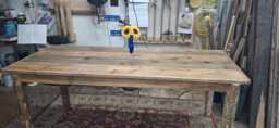 "Made With Ocean Driftwood Table Farmhouse Rustic Dining Room - 72"" X 30"" 30 - 36" - thumbnail 1