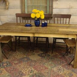 "Made With Ocean Driftwood Table Farmhouse Rustic Dining Room - 72"" X 30"" 30 - 36" - thumbnail 3