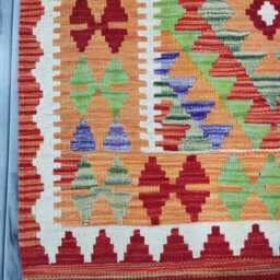 Classic Rug, Handmade Artisan Afghan Turkish Scandinavian Navajo Bohemian Wool Flatweave Multicolour Kilim Rug 157x97 cm - thumbnail 4