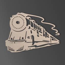 Unfinished Wooden Polar Express Train Cutout - Diy Wall Art Decor - thumbnail 2