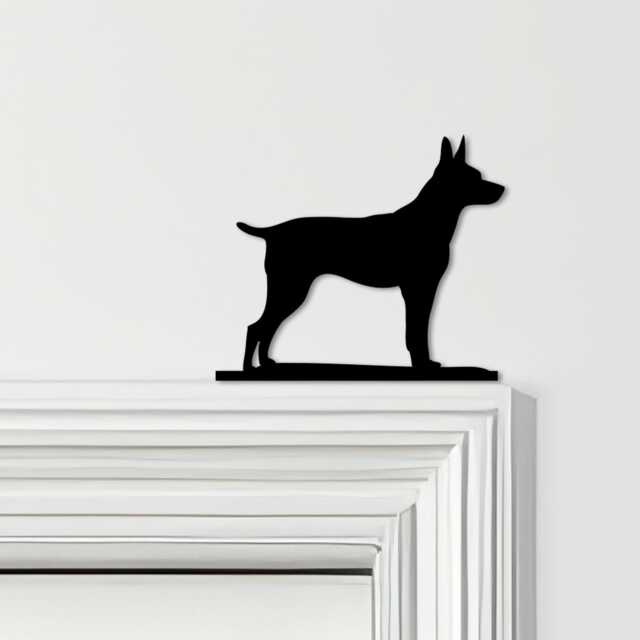 Door Topper Miniature Pinscher Dog Various Colours Top Of Decorative Sign - Novelty Wall Decor, Frame Art, Art - image 1