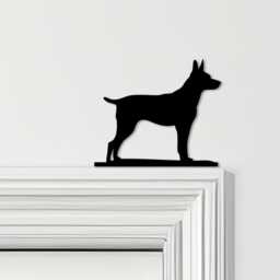 Door Topper Miniature Pinscher Dog Various Colours Top Of Decorative Sign - Novelty Wall Decor, Frame Art, Art - thumbnail 1