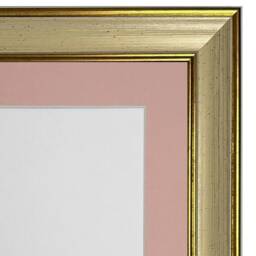 Scandi Cream & Gold Photo Picture Frame With A Pink Mount, Poster Frame, Art Frames - thumbnail 2